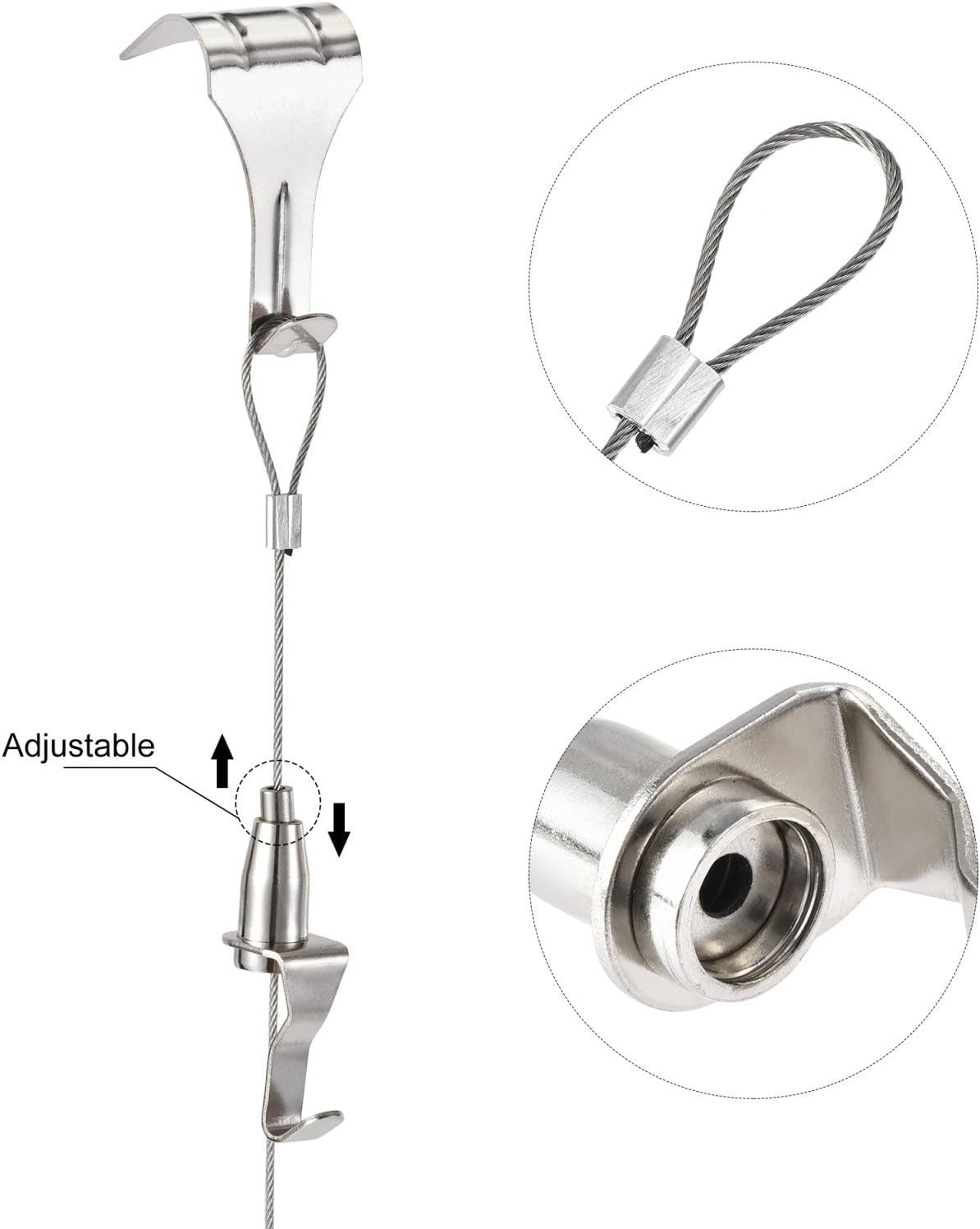 ya 26 10.21 baidi Picture Hanging Wire Kit, 4Set 2.5M Hanging Wire with Lar S-Hook Load 66 lbs