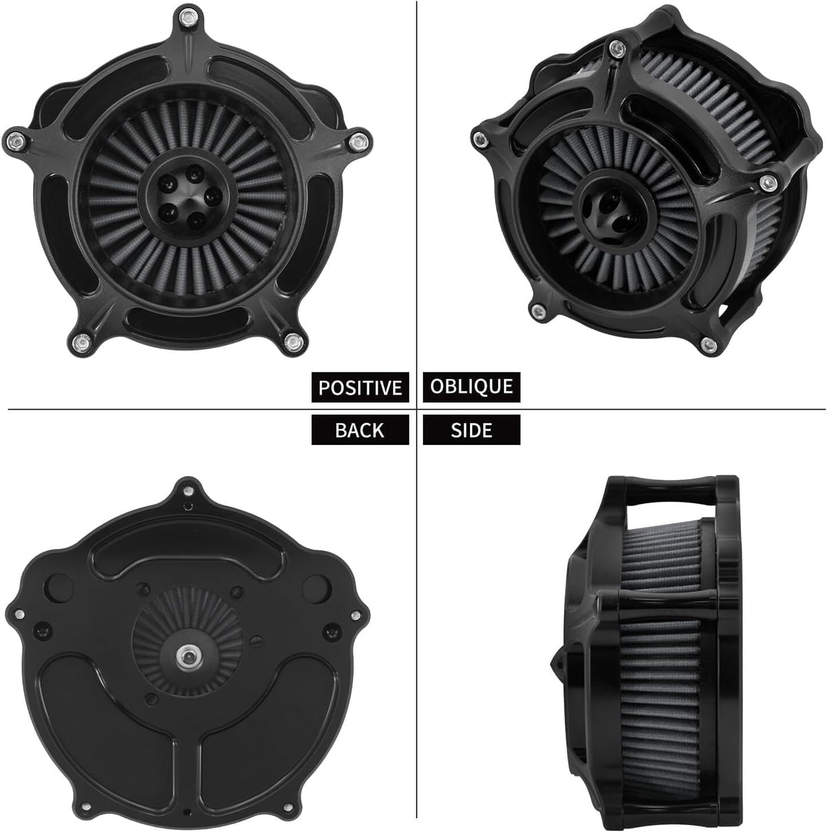 ya 15 10.19 zhengce Matte Black Turbine Air Filter Gray Intake for Harley Sportster 883 1200 0