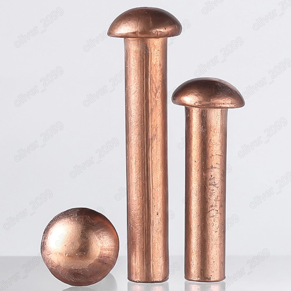 ya 15 10.19 baidi Pure Copper Round Head Rivets M1.5 M2 M2.5 M3 M4 M5 M6 M8-660
