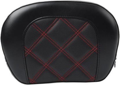 ya 6 8.14 Red Stitching Passenger Sissy Bar Backrest Pad for Harley Electra Road Glide