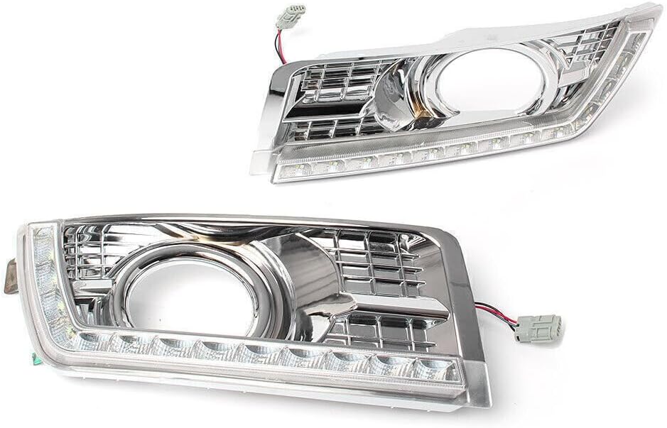 ya 10 9.16 zhengce 3 Color LED Daytime Running Fog Lights Lamp For for Cadillac SRX 2012-2016