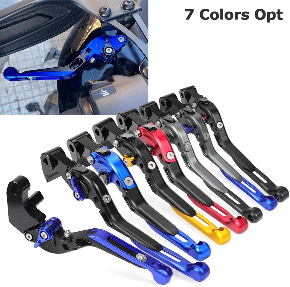 ya 4 8.14 Adjustable Folding Extendable Clutch Brake Lever for Yamaha Tracer 9/GT GT+/Plus