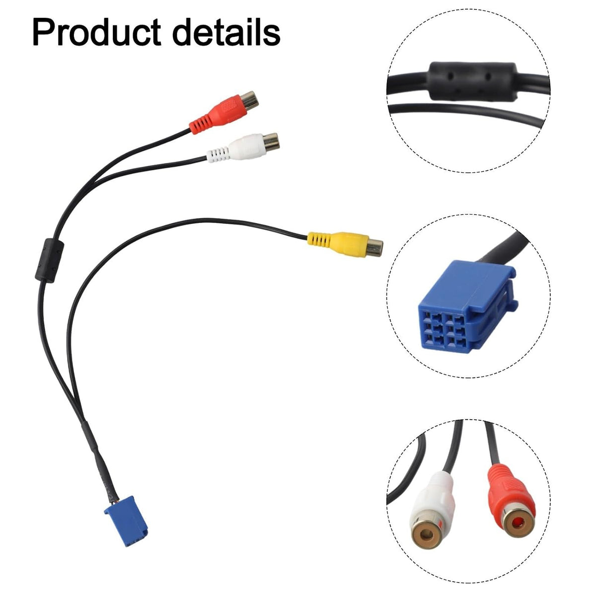 ya 23 10.7 baidi for for Toyota for VTR 6 Pin Connector for Reliable for RCA for Audio Connection