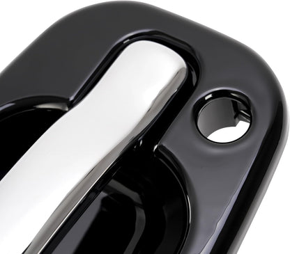 ya 10 9.16 baidi Front Left Exterior Door Handle Black w/Chrome for Silverado for Sierra 1999-2006