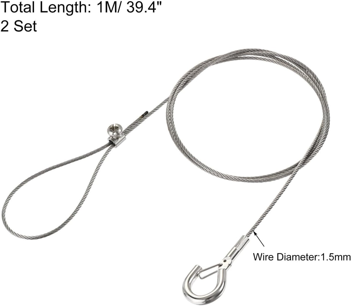 ya 26 10.21 baidi Picture Hanging Wire Kit, 2Set 1M Load 66 lbs, with Single Hole Fixing Screws