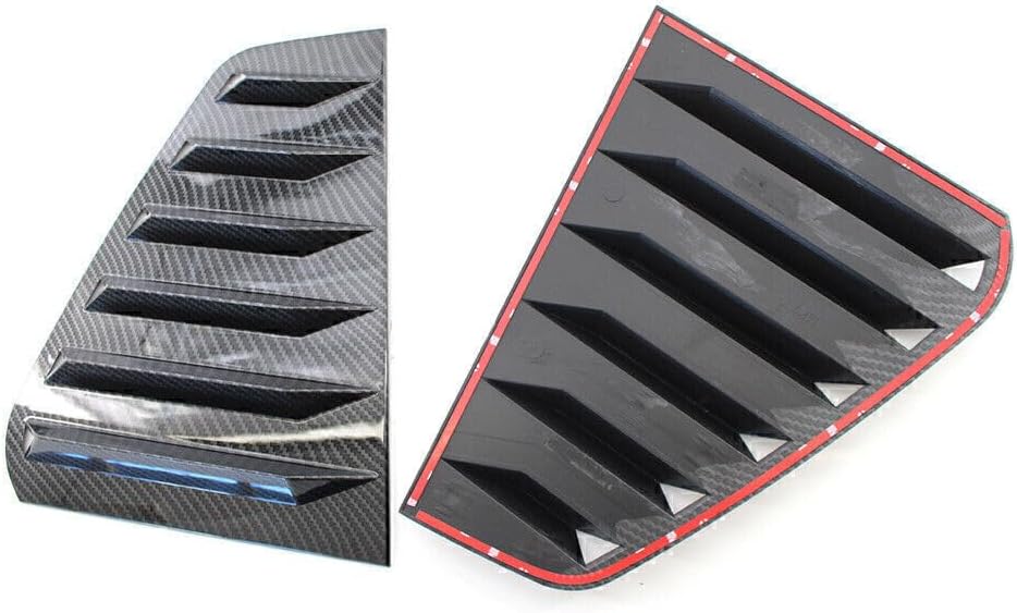 ya 4 8.14 2x Rear Triangular Window Louvers Scoop Carbon Fiber Style Fit for VW for Golf 7