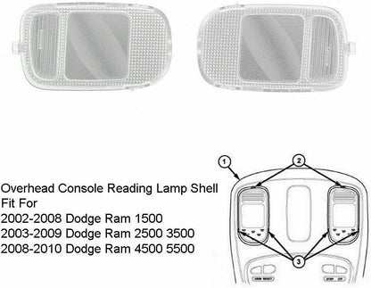 ya 4 8.24 baidi Set for 2002-2010 for Dodge for Ram Overhead Console Dome Map Reading Light Lens