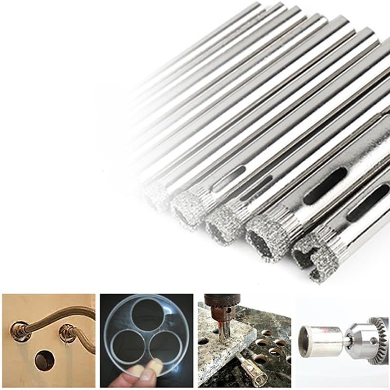 ya 28 10.13 baidi Tile Glass Marble Granite 10pcs Drills Set Workshop Diamond Coated Core Sha