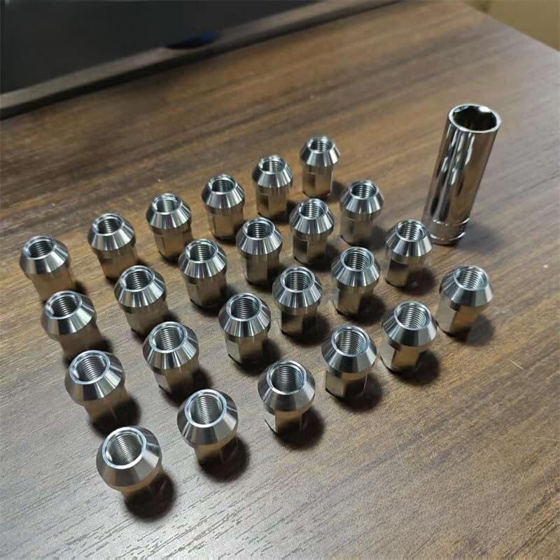 ya 10 9.16 baidi 24pcs M12*1.25 Stainless Steel Wheel Nuts Lug Nuts Hex 19mm Length 35mm