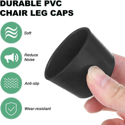 ya 26 10.21 baidi 8Pcs Chair Leg Caps, 1-3/8Inch(35mm) PVC Chair Leg Floor Protectors Round Black