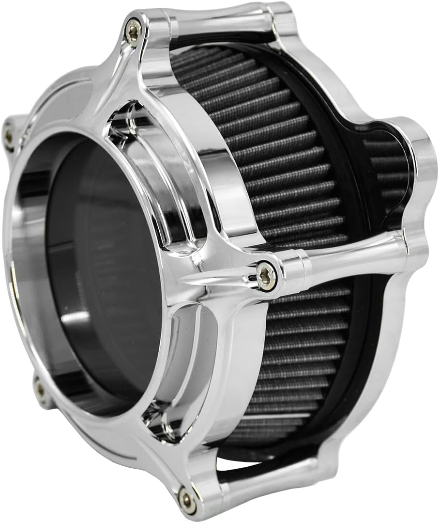 ya 5 8.10 Overt Air Filter Cleaner Grey Intake for Harley Touring Road Electra Glide 00-07