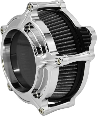 ya 5 8.10 Overt Air Filter Cleaner Grey Intake for Harley Touring Road Electra Glide 00-07