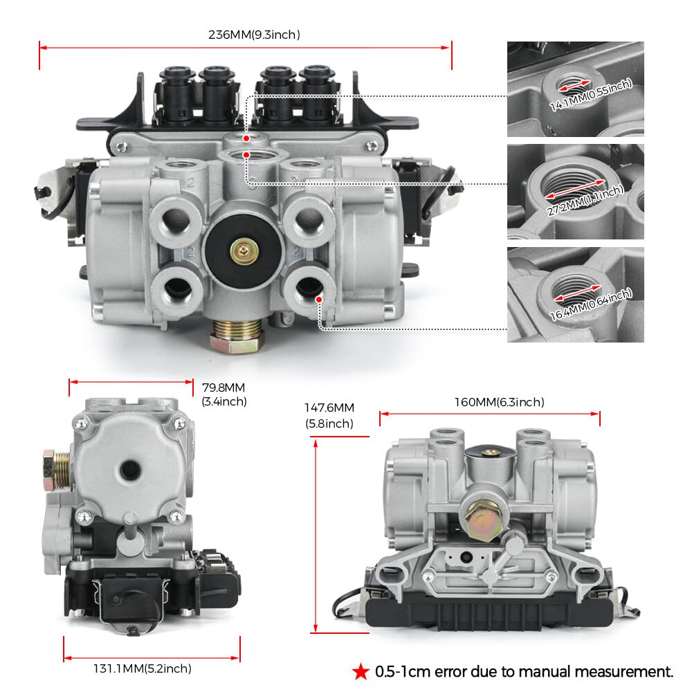 ya 5 8.24 baidi Fits for Meritor Trailer Modulator ABS Valve Control 4005001030 S4005001037 OE