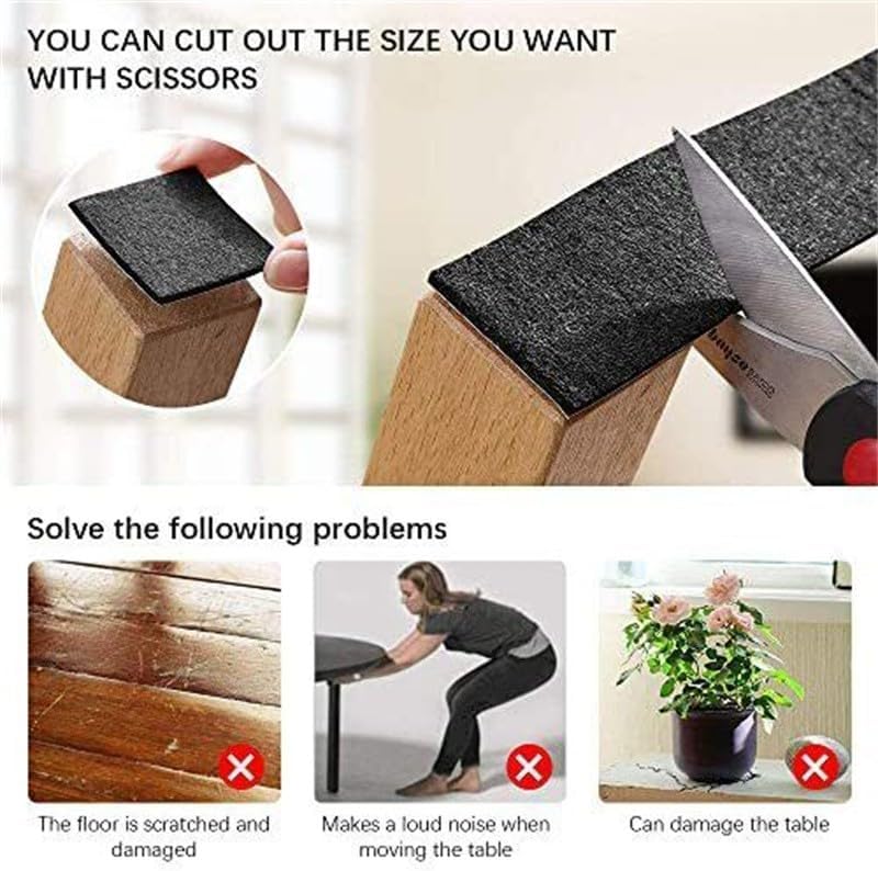 ya 26 10.21 baidi 3 Rolls Heavy Duty Felt Strip Roll with Adhesive Backing Self Adhesive Felt Tape