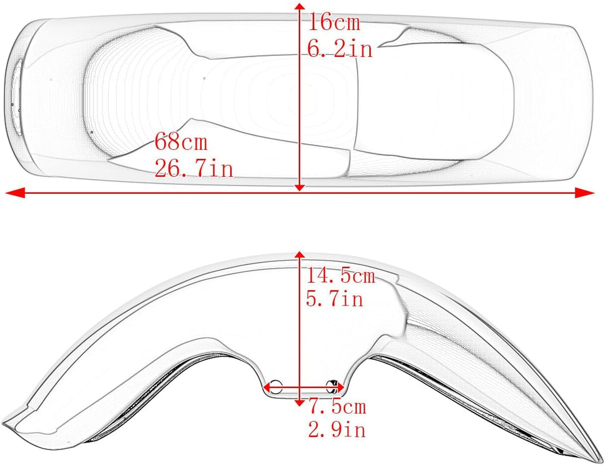 ya 4 8.10 Vivid Gloss Black Front Fender Mudguard Fit for Harley Softail Fatboy 2006-2017