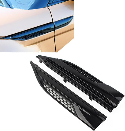 ya 4 8.14 for Land Rover for Range Rover Evoque 2012-19 Gloss Black Side Wing Vent Fender Trim