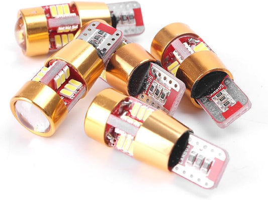 ya 4 8.10 10x LED anti-collision error, no car side wedge bulb, white 5W T10 3014 27SMD
