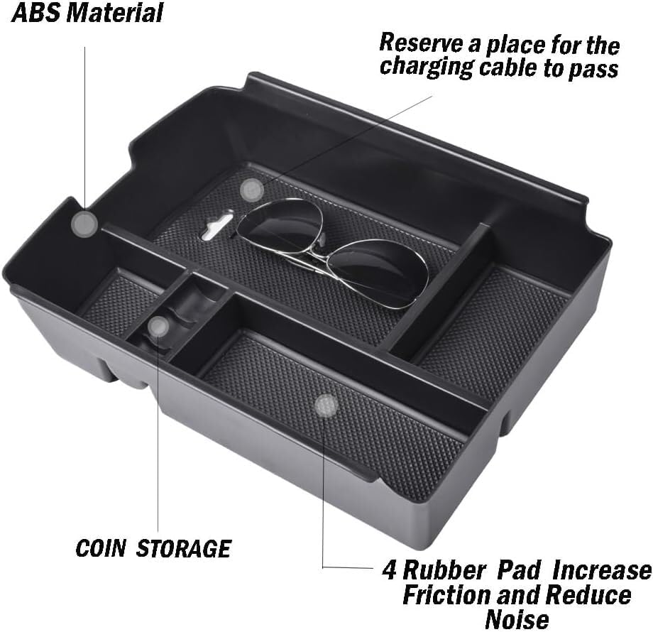 ya 4 8.24 baidi Fit 2018-2023 for VW Atlas Car Center Console Organizer Armrest Storage Box