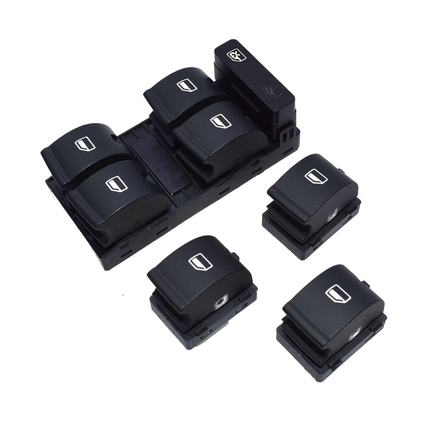 ya 4 8.8.2 4-Piece Master Passenger Power Window Switch Panel Set for Audi A4 2002-2008 