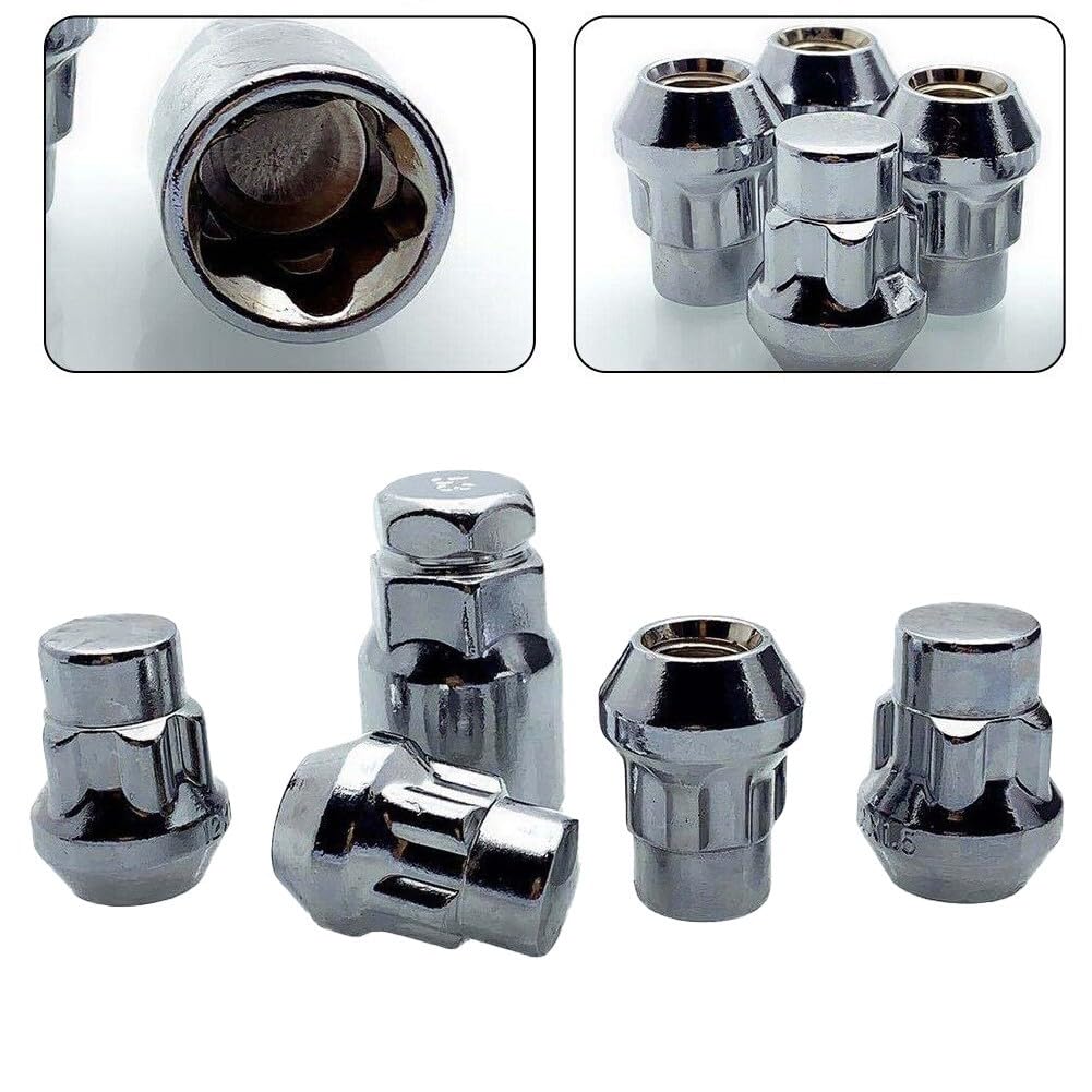 ya 13 9.15 baidi 4X for M14 x 1.5 Locking Wheel Nuts Tapered Key for for Ford S-MAX for Mondeo Silver