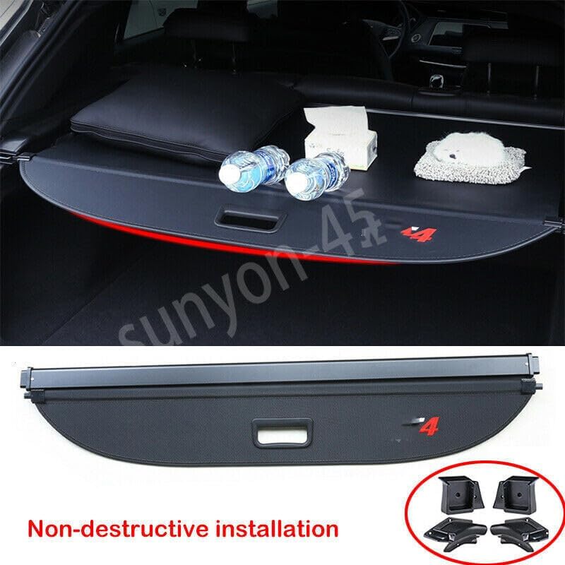 ya 2 8.15 for for Cadillac XT4 2019-22 Black Rear Trunk Cargo Luggage Security Shield Shade 1x