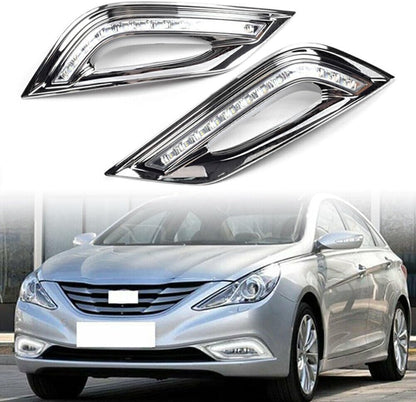 ya 4 8.8 LED DRL Daytime Running Lights Turn Signals Fog Lights for Hyundai Sonata 2011-2014