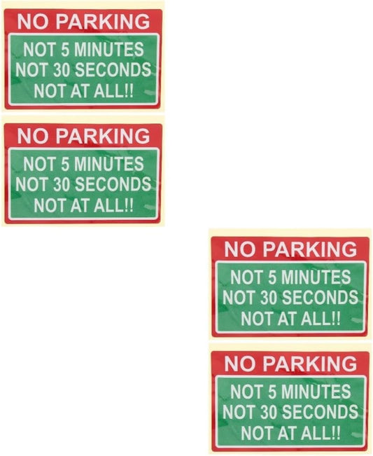 ya 4 8.8.2 2 PCS Warning Stickers Safety Products No Parking Hard to Remove