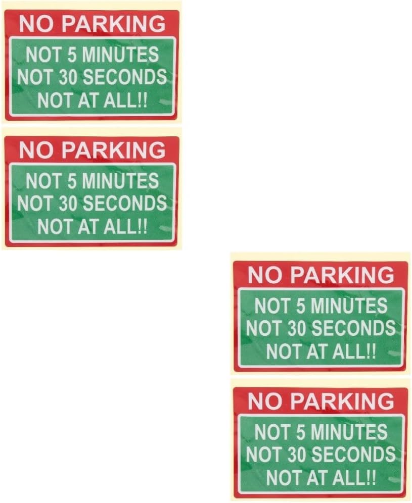 ya 5 8.24 baidi 2 PCS Warning Stickers Safety Products No Parking Hard to Remove