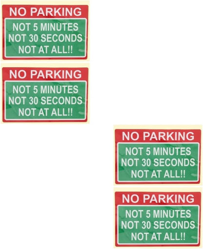 ya 5 8.24 baidi 2 PCS Warning Stickers Safety Products No Parking Hard to Remove