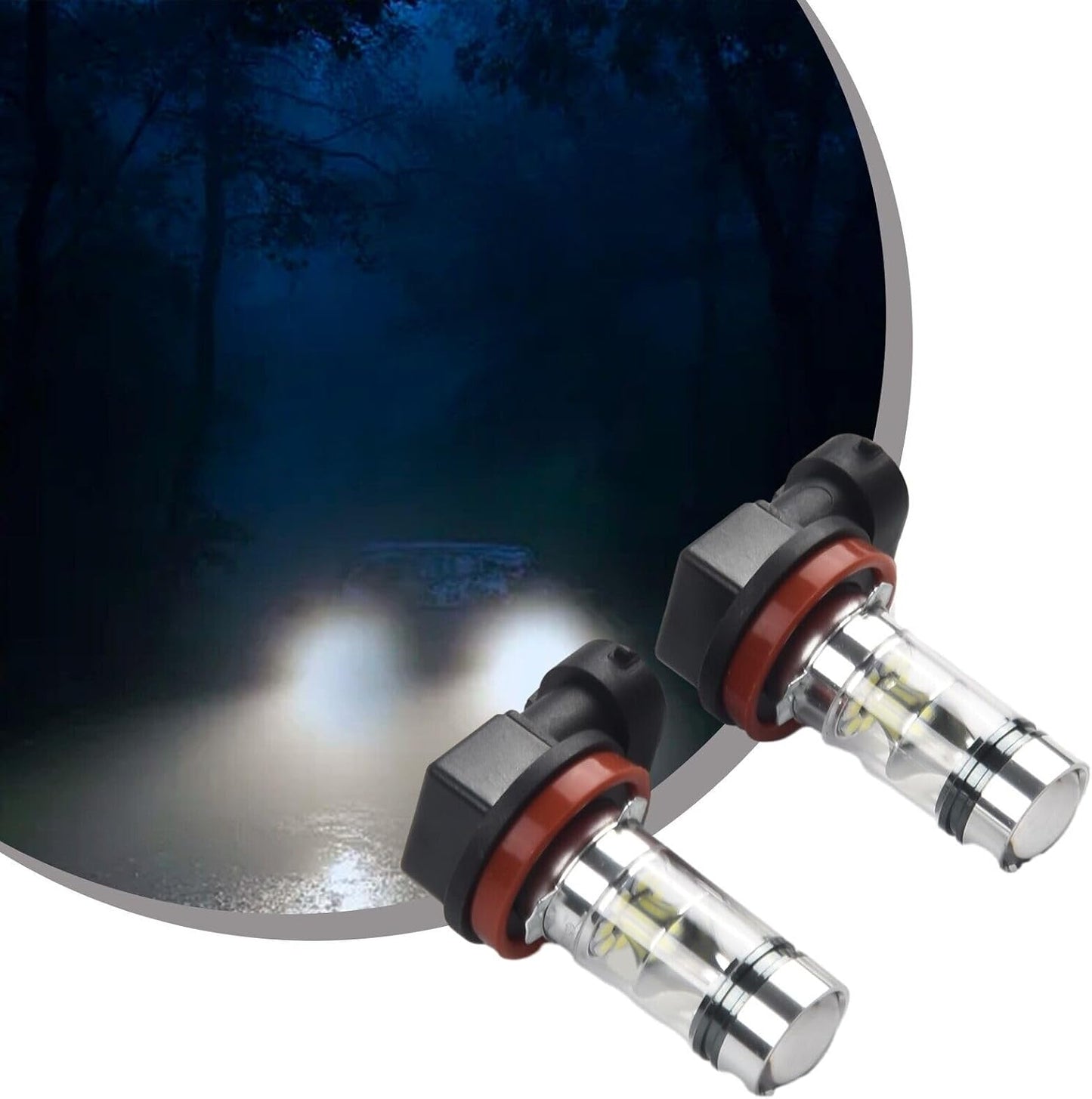 ya 4 8.8 High 10000k -6500k 2x driving H11 LED chip H8 white 2323 lamp 60w fog light 