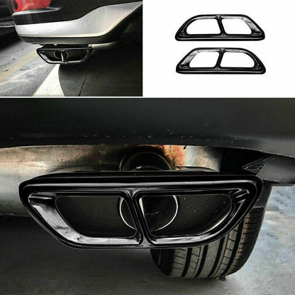 ya 4 8.8 Suitable for Honda CR-V CRV 20-22 Black Steel Rear Exhaust Muffler tip Pipe Decoration 2X