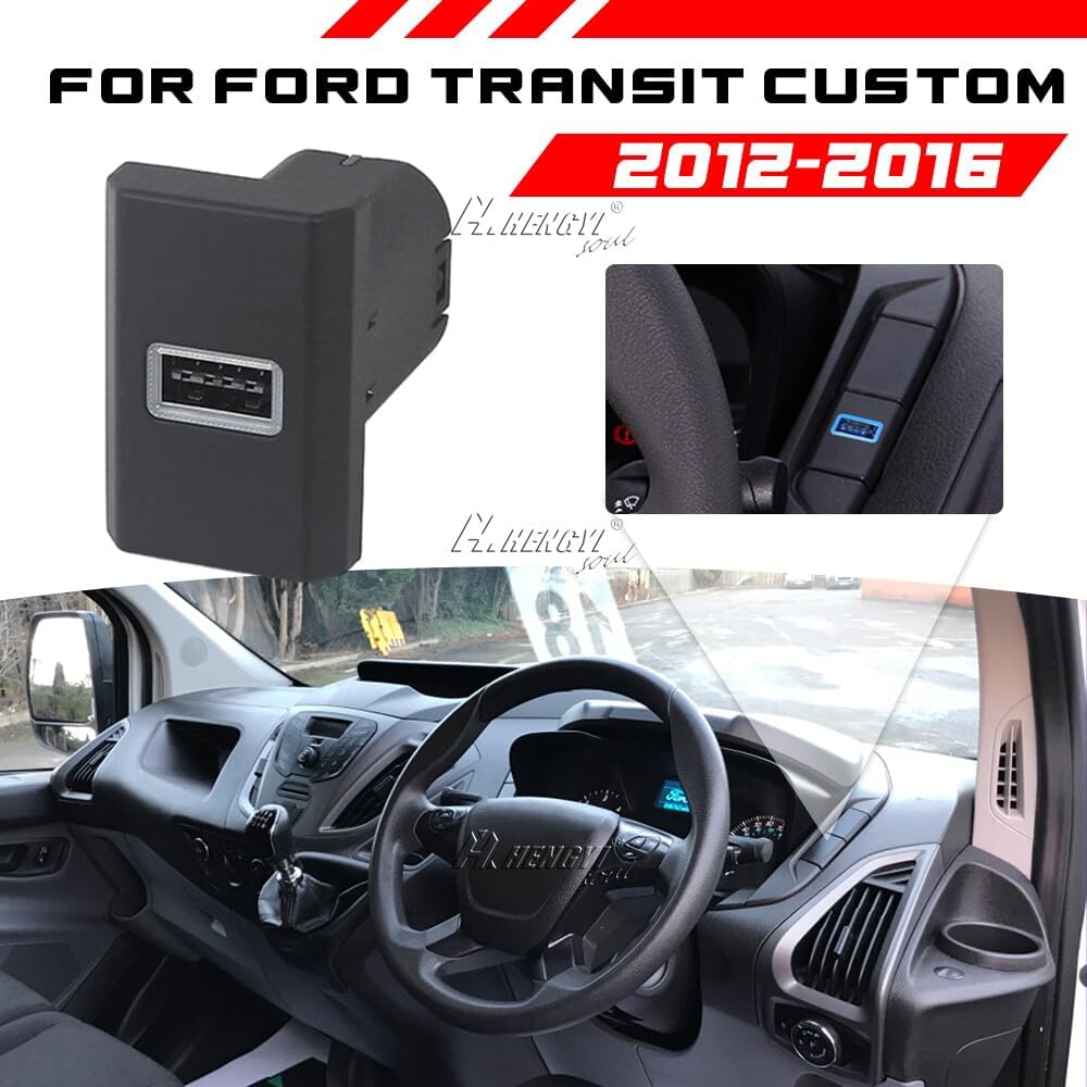 ya 13 9.15 baidi Convert USB-A QC 36W Port Socket For for Ford Transit Custom 2012-2017 Pre-facelift