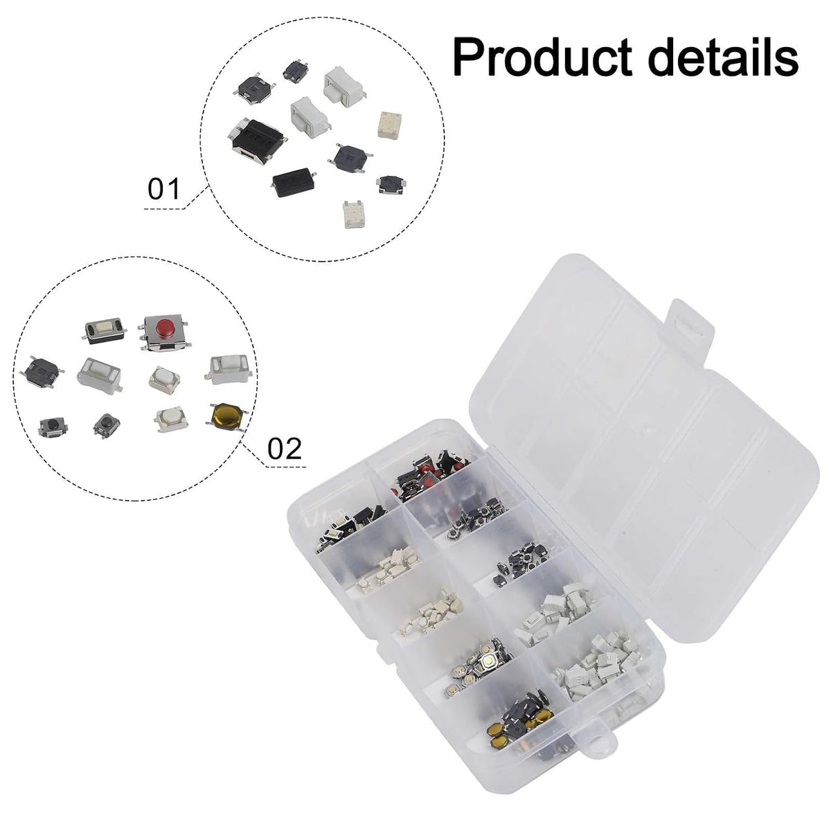 ya 23 10.7 baidi Car Remote Control Push Button Switch Car Keys Button Touch Microswitch with Box