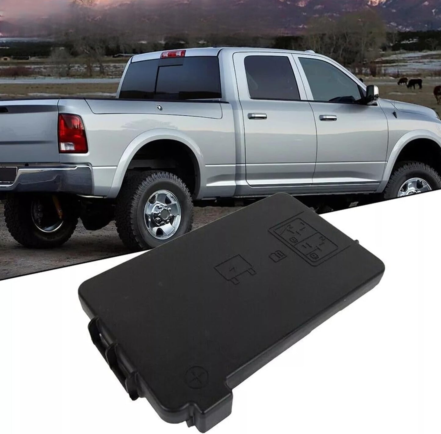 ya 7 8.24 baidi Fuse Box Cover Lid Plastic Black Fit for Dodge for Ram 1500 2500 3500 New 68053635AB