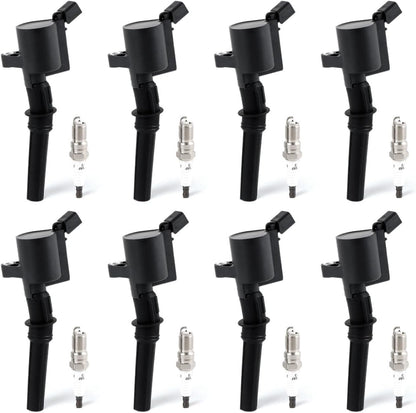ya 9 10.24 8x Ignition Coils FD503 Iridium Spark Plugs SP479 for Ford F150 E150 4.6L 5.4L