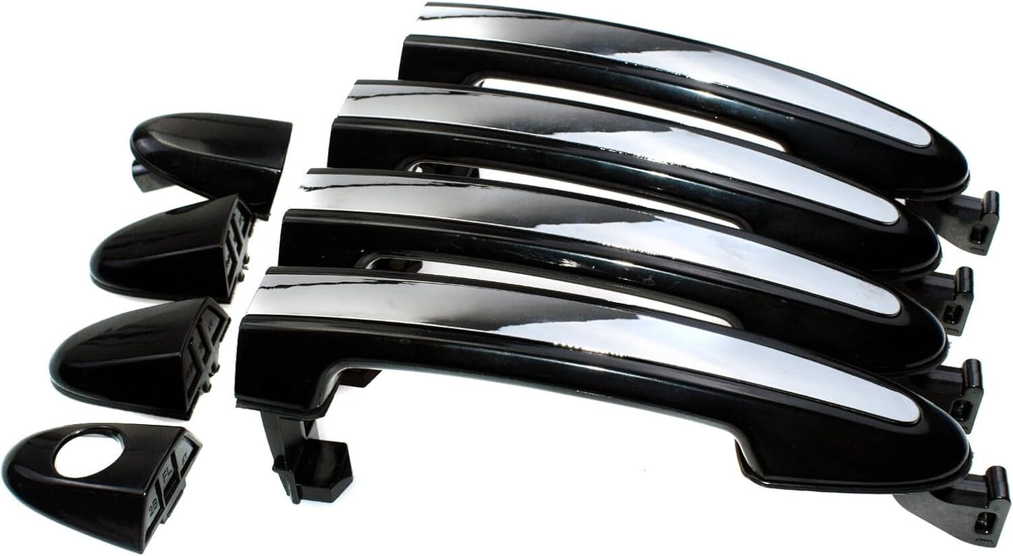 ya 2 8.15 Exterior Door Handle 4-Piece Set for 2007-2012 for Hyundai Santa Fe 