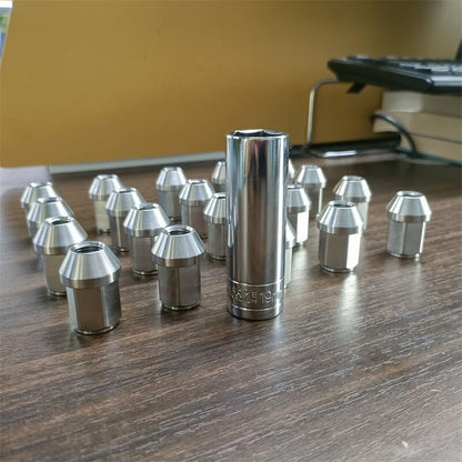ya 10 9.16 baidi 20pcs M12*1.25 Stainless Steel Wheel Nuts Lug Nut Universal Hex 19mm Length 35mm