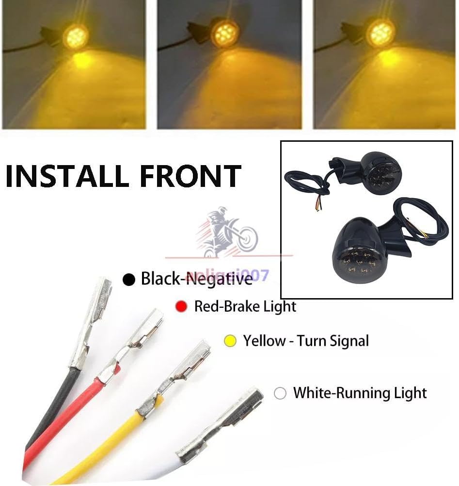 ya 13 9.15 baidi Motorcycle CNC front LED turn signal light with 4 lines, suitable for Harley-Davidson road gliders 15-23-