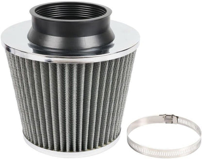 ya 13 9.15 baidi Silver 3/76mm High Flow Inlet Cold Air Intake Cone Replacement Dry Air Filter