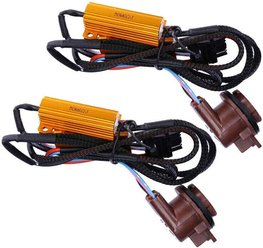 ya 4 8.8 LED Front Turn Signal Load Resistor Adapter Anti-Over Flash Error Canceller 3157