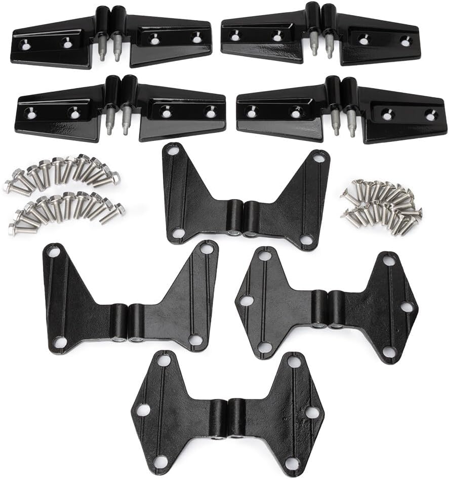 ya 11 9.14 baidiFor 2007-2018 for Jeep for Wrangler JK Body Door Hinge Replacement Set Black Powder Coat