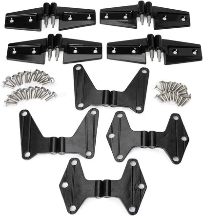 ya 11 9.14 baidiFor 2007-2018 for Jeep for Wrangler JK Body Door Hinge Replacement Set Black Powder Coat