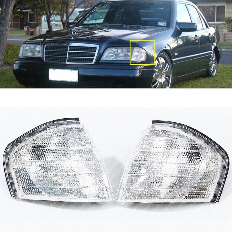ya 11 9.14 baidiFor 1994-2000 for Mercedes-benz C Class W202 Pair Turn Signal Lamp F for Ram e Cover