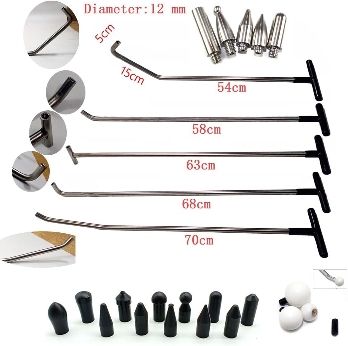 ya 4 8.24 baidi Auto Body Sheet Metal Paintless Dent Repair Kit Auto Professional Remover Set