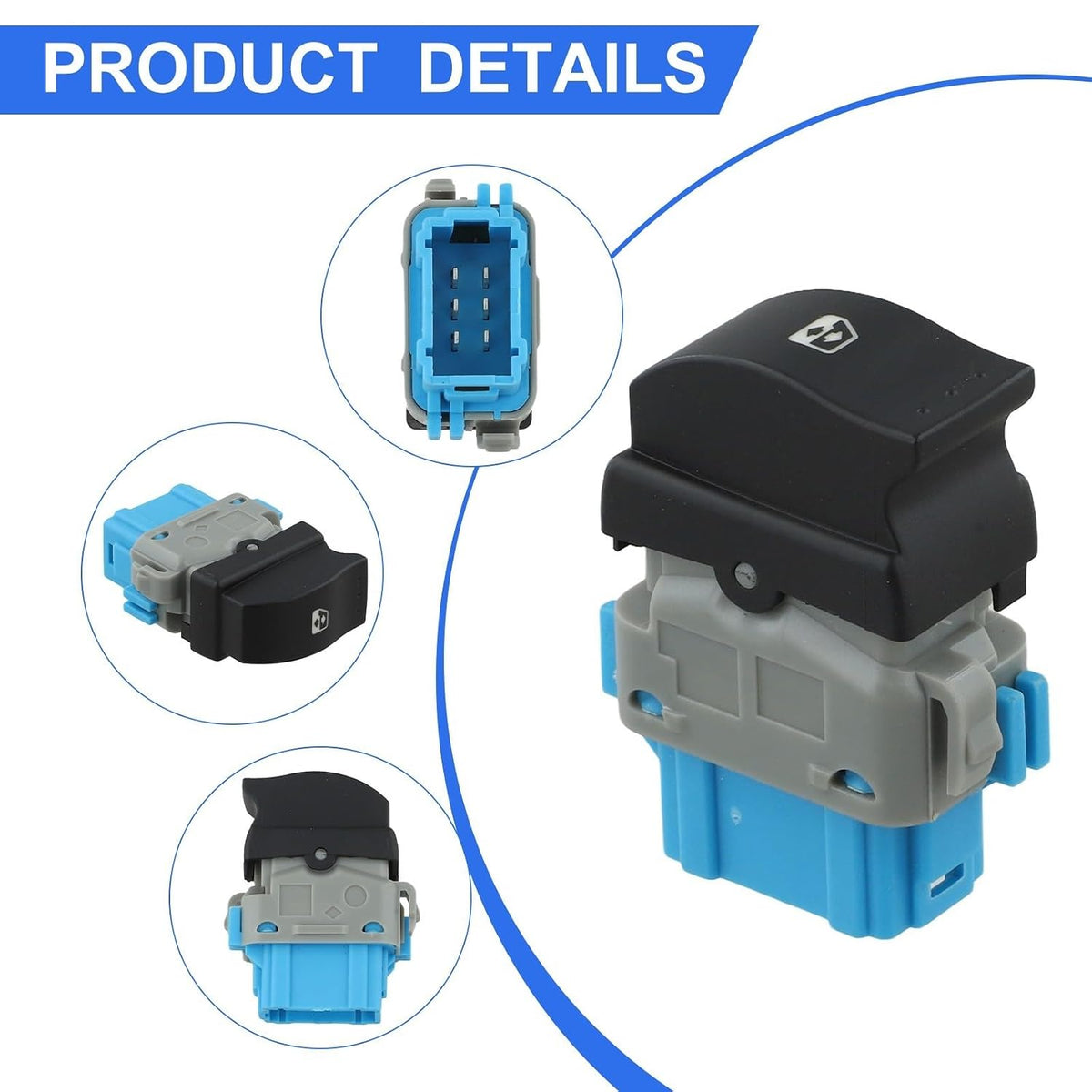 ya 23 10.7 baidi Front Left Window Control Button Replacement for Kangoo II Master III NV400
