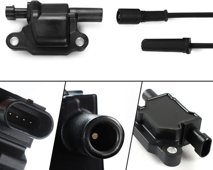 ya 23 10.7 baidi 8* UF413 Ignition Coils + 41-962 Spark Plugs + Spark Plugs Wires for Buick for Chevy