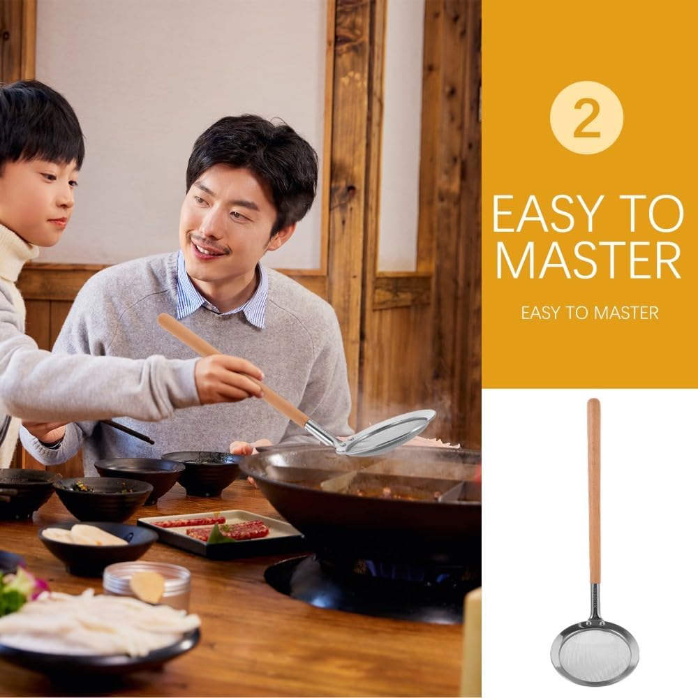 ya 14 9.20 baidi Hotpot Spoon for Skimmer Slotted Food Strainers Kitchen Straining-1