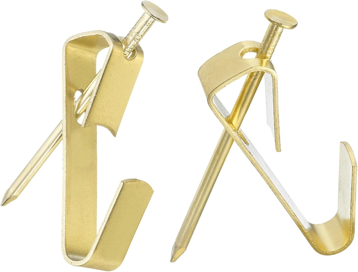 ya 26 10.21 baidi 20 Pack Photo Frames Hanger Hooks 100 Lb Metal Wall Mount Album Nails Gold