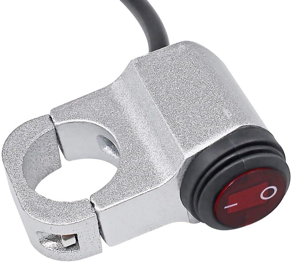 ya 4 8.14 7/8 ATV Handlebar Light Switch 12V Waterproof Handlebar Headlight On-Off Switch