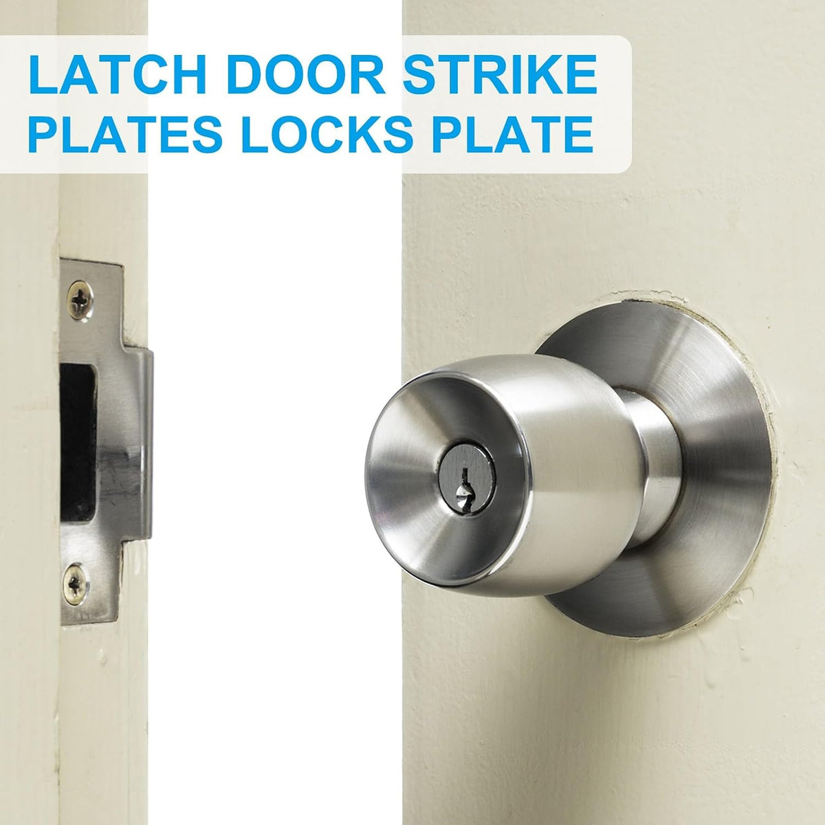 ya 26 10.21 baidi 4 Pcs Door Strike Plates Right Angle Strike Latch Strike Door Locks Plate Black-2
